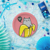 バナナの猫 ペーパープレート (パーティー)