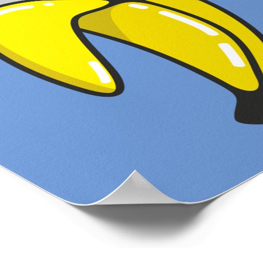 バナナの猫 ポスター (角)