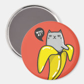 バナナの猫 マグネット (正面/裏面)
