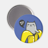 バナナの猫 マグネット (正面/裏面)