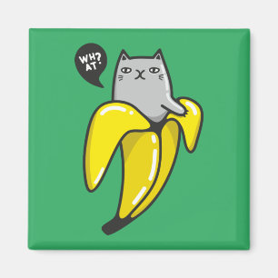 バナナの猫 マグネット