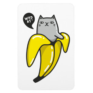 バナナの猫 マグネット