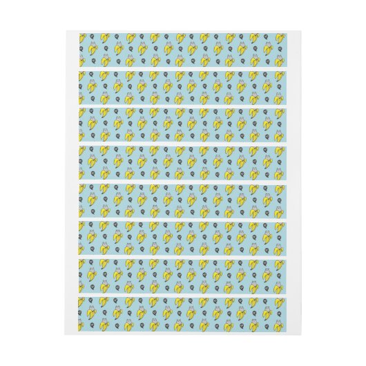 バナナの猫 ラップアラウンドラベル (シート)