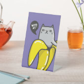 バナナの猫 台座サイン (インサイチュ)