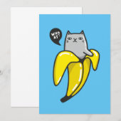 バナナの猫 招待状 (正面/裏面)
