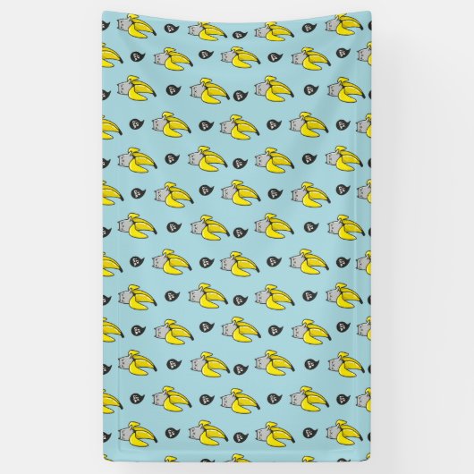 バナナの猫 横断幕 (縦)