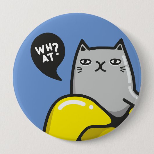 バナナの猫 缶バッジ (正面)