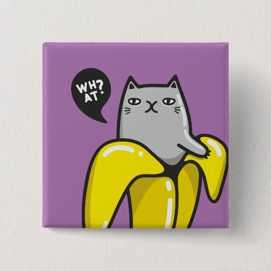 バナナの猫 缶バッジ (正面)