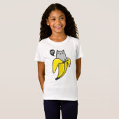 バナナの猫 Tシャツ (正面フル)