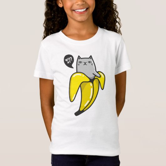 バナナの猫 Tシャツ (正面)