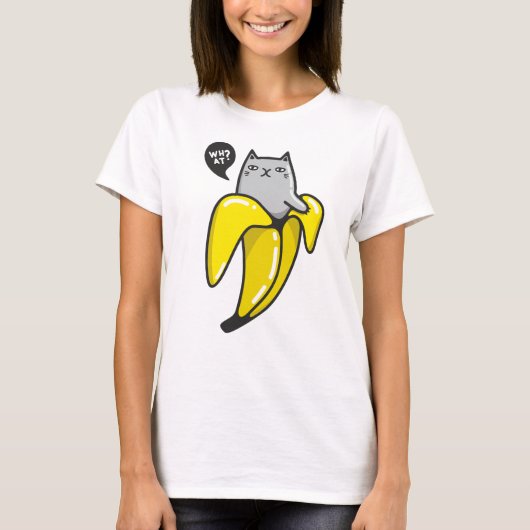 バナナの猫 Tシャツ (正面)