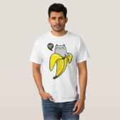 バナナの猫 Tシャツ (正面フル)