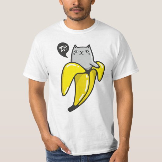 バナナの猫 Tシャツ (正面)