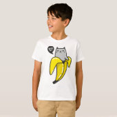 バナナの猫 Tシャツ (正面フル)