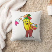 バナナの画家と絵筆 クッション (ブランケット)