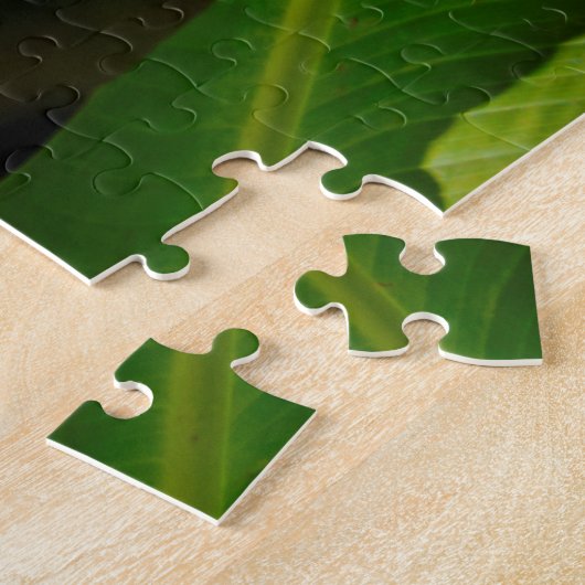 バナナの花、リマフーリガーデン、カウアイ島、ハワイ ジグソーパズル (側面)