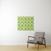 バナナの葉およびフルーツパターン タペストリー (インサイチュ(横))