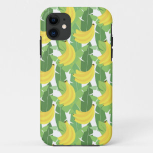 バナナの葉およびフルーツパターン iPhone 11 ケース
