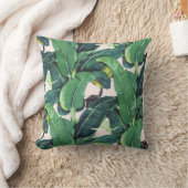 バナナの葉によって印刷されるクッション クッション (ブランケット)