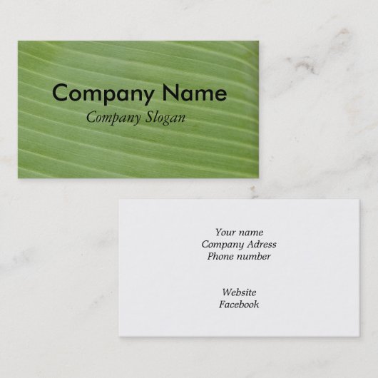 バナナの葉の質 名刺 (正面/裏面)