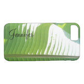 バナナの葉及び日光の写真と名前入り Case-Mate iPhoneケース (裏面(横))