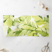 バナナの葉 4 三つ折りクリスマスカード (内部)