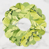 バナナの葉 5 ワイングラスタグ (正面)