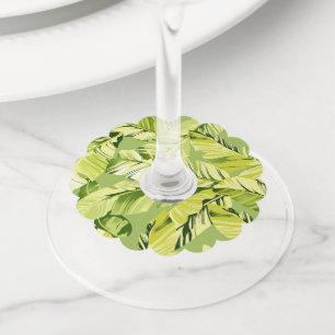 バナナの葉 5 ワイングラスタグ