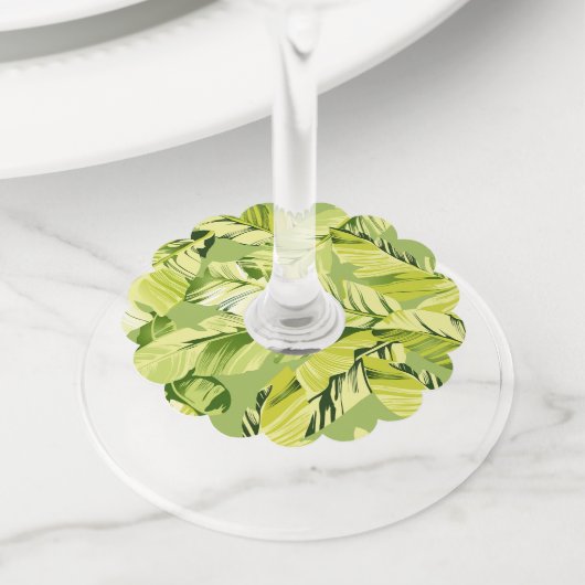 バナナの葉 5 ワイングラスタグ (クローズアップ)