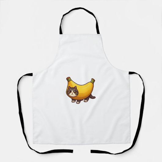 バナナの衣装を着た猫 エプロン (正面)
