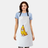 バナナの衣装を着た猫 エプロン (着用した状態)