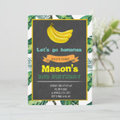 バナナの誕生日のパーティの招待状 招待状 (スタンド正面)