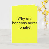 バナナの貿易挨拶状の版1! カード (黄色い花)