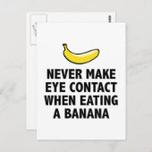 バナナの連絡時は食べ決して目を見張らない ポストカード (正面/裏面)