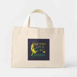 バナナの面白いハロウィーンの衣装を着て ミニトートバッグ