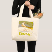 バナナの食料品 ラージトートバッグ (正面(商品))