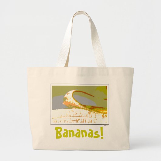 バナナの食料品 ラージトートバッグ (正面)