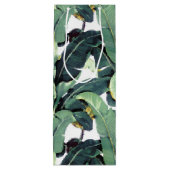 バナナはヤシの木に熱帯ワインのギフトバッグを去ります ワインギフトバッグ (裏面)