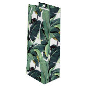 バナナはヤシの木に熱帯ワインのギフトバッグを去ります ワインギフトバッグ (裏面アングル)