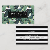 バナナはヤシの木に熱帯名刺を去ります 名刺 (正面/裏面)