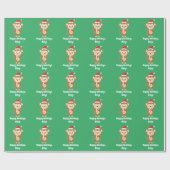 . .バナナをおじぎで持つかわいいサル ラッピングペーパー (フラット)