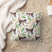 バナナをごまかしている甘い猿 クッション (ブランケット)