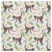 バナナをごまかしている甘い猿 ファブリック (見本)