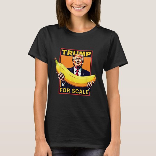 バナナを切り詰める(スケール)スターシップおもしろい2 Tシャツ (正面)