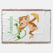 バナナを持つかわいい猿