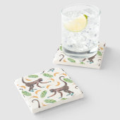 バナナを操るサル ストーンコースター (横)