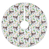 バナナを操るサル ブラッシュドポリエステルツリースカート (正面)