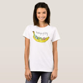 バナナを楽しむサルの群れ Tシャツ (正面フル)