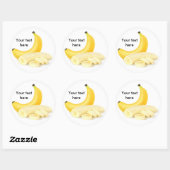 バナナを皮をむいて切る ラウンドシール (シート)