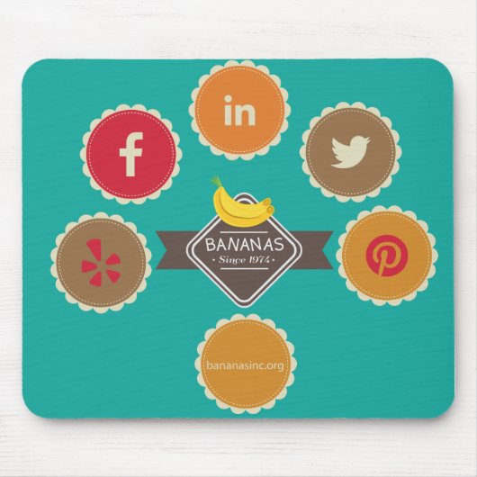 バナナアイコンマウスパッド マウスパッド (正面)